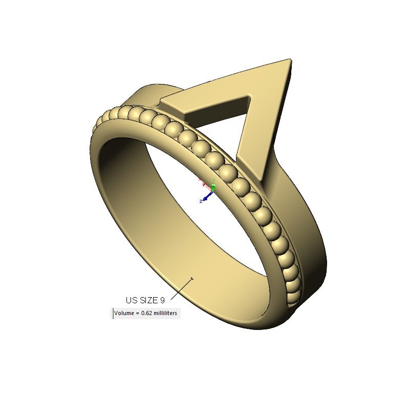 volume2.jpg Descargar archivo STL Banda de moda con cuentas en V tallas US 6 a 9 modelo de impresión 3D • Plan imprimible en 3D, RachidSW