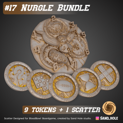 Nurgle-Collection.png 3D file NURGLE Bundle - Scatter + Tokens - SH17B・3D printable design to download