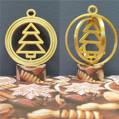 Kuglica-bor-3D.png Gyroscopic Christmas Tree Ornament