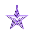 3star_hanging.stl STL-Datei Spinning Christmas Star kostenlos・3D-druckbares Modell zum herunterladen