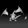 3.jpg Файл STL Pokemon Charmander Charmeleon Charizard Mega Evolution 3D печатная модель・3D-печатная модель для загрузки