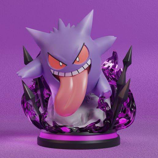 🐉 Pokemon Figura Gengar・Archivo STL para ・Cults