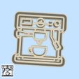 102-2.jpg Science and technology cookie cutters - #102 - coffee machine (style 1)