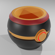 2.png Lowpoly And Normal Version of Pokeball penstand / Vase Collection