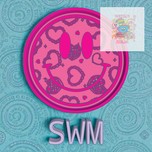 💝 Valentines Hearts Smiley Face Insert Mold Housing・ STL File for 3D ...