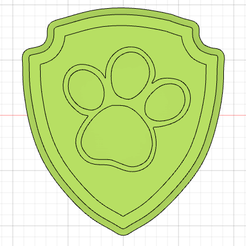 Снимок-экрана-126.png STL file Bath bomb mold PAW PATROL BADGE・3D printing template to download