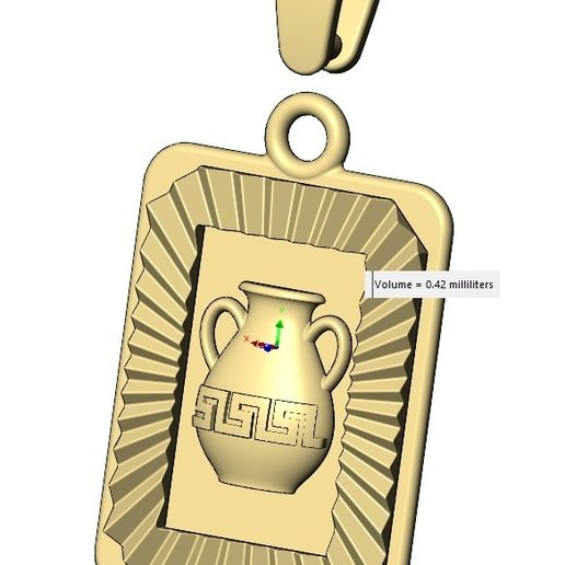 volume1.jpg 罗马瓮琢面太阳射线吊坠饰品 3D 打印模型