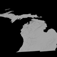 5.png Topographic Map of Michigan – 3D Terrain