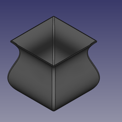 thicksquaredvaseisometric.png Archivo STL Jarrón cuadrado grueso・Plan para descargar y imprimir en 3D