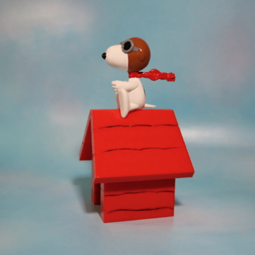 Pilot Snoopy - Red Baron Figure 3D model