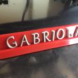GABRIOLA.jpg GABRIOLA font uppercase and lowercase 3D letters STL file