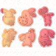 main.png Easter bunnies cookie cutter set of 6