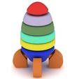 1.jpg Colorful Stacking Rocket 3D Model"