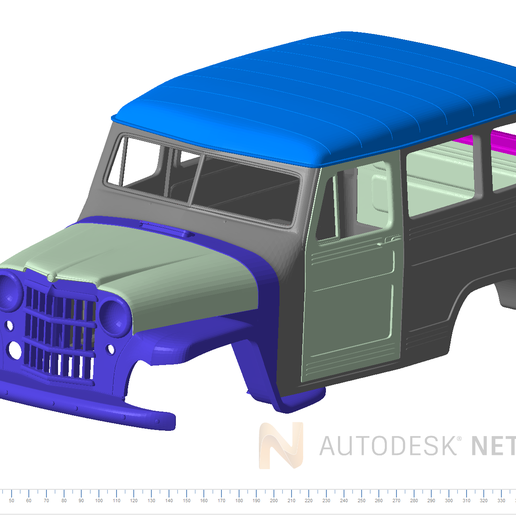 sw6.png Télécharger fichier RC Body Jeep Station Wagon Panel Truck scale crawler 1/10 • Modèle pour imprimante 3D, VeloRex