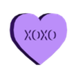 XOXO_HEART.stl Candy Conversation Hearts {English}