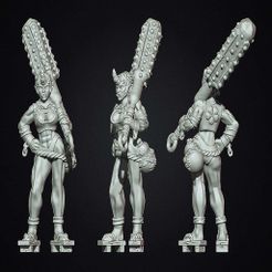 1.jpg Free STL file Ogre Troll or oni girl woman. Ogress・3D printable model to download