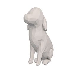 render-2.jpg 3D file Dog Low Poly・Model to download and 3D print