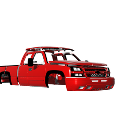 Captura-de-pantalla-589.png STL file silverado 06 extended cab 355mm Wheel base 1/10・3D printing design to download