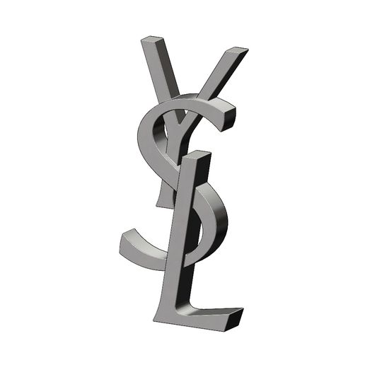 👜 Yves saint laurent logo replica 3D print model・ STL File for