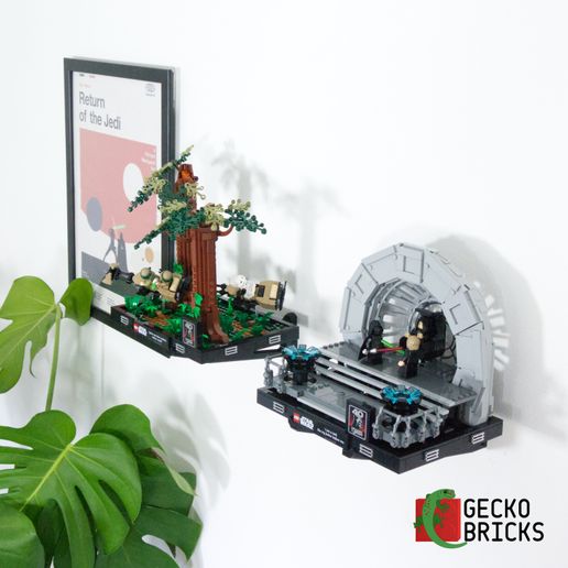 2.jpg Wall Mount for Star Wars Diorama Collection 75329 75339 75330 75353 75382 75380