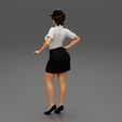 4940007.jpg woman police officer in white shirt and black dress and hat