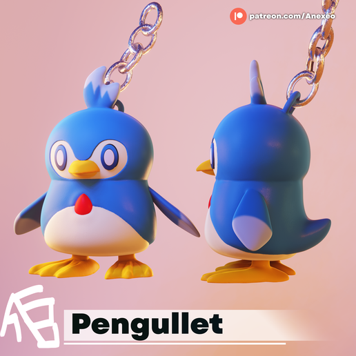 color.png PENGULLET Keychain Fanart - Palworld