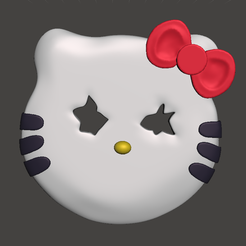 01.png Fichier OBJ Masque Hello Kitty Chucky・Objet pour impression 3D à télécharger