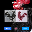 F Get Creative Rooster Stencil