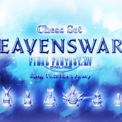 Chess-Set-Heavensward-B.jpg 3D file Final Fantasy XIV Heavensward Chess Set - King Thordan's Army・3D printing design to download