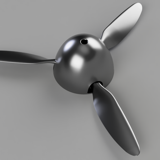 STL file RC Plane Propeller Three blade BF109 G10 14x8" Thrust