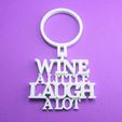 WineALittleLaughALotWineBottleTagWithWineBottleRing3DPrintPhoto.jpg Wine Bottle Gift Tag - Wine A Little Laugh A Lot