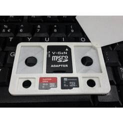1.jpg Free STL file Micro SD Organizer basic・Object to download and to 3D print