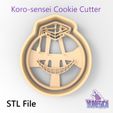 koro_sensei_front_square.jpg Koro-sensei from “Assassination Classroom” - Cookie Cutter STL file