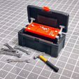 01.jpg 3D file Tool box 1/10 scale + hammer + wrenches・3D printer model to download