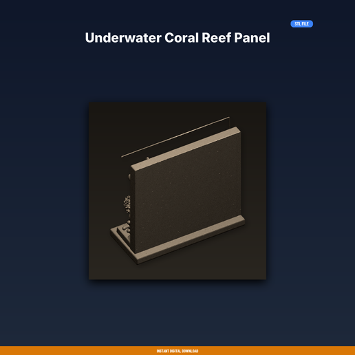 Underwater Coral Reef Panel - 3D Printable STL File
