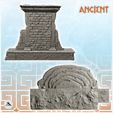 3.jpg Ruined fountain with stairs and sculpted lion (2) - Ancient Classic Old Archaic Historical 28mm 20mm 15mm