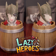 terrior_43.png Lazy Heroes (Terrier, Thor ) - figure, Toy, Container [Color ready]