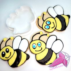 bee01.jpg Fichier STL gratuit Emporte-pièce abeille・Modèle à télécharger et à imprimer en 3D, SophiaTheHobbit