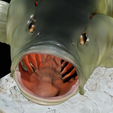 Bass-trophy-23.png Largemouth Bass / Micropterus salmoides fish in motion trophy statue detailed texture for 3d printing