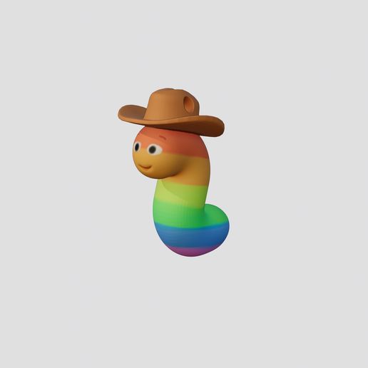 STL file Cowboy worm (backyardigans) keychain / earrings 🤠 ・3D ...
