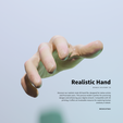 8.png 真人大小的 3D 扫描男性手部 - 用于雕塑和数字建模的模型