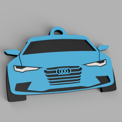 audi02.png Fichier STL porte-clés de voiture audi・Plan à imprimer en 3D à télécharger