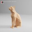low-poly-cat.jpg Low poly Egyptian cat | OFFICE AND HOME DECOR