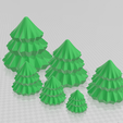 Capture.png Christmas Tree 1 Home Decor STL File - Digital Download -6 Sizes- Homeware, Minimalist Modern Design