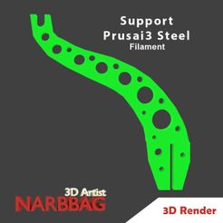 soporte-prusai3steel.jpg Fichier STL gratuit Prusai3 Soutien aux filaments d'acier・Plan imprimable en 3D à télécharger