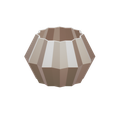 Untitled1.png Геометрический цветочный горшок 1 STL файл - цифровая загрузка -6 размеров - домашняя утварь, минималистский современный дизайн