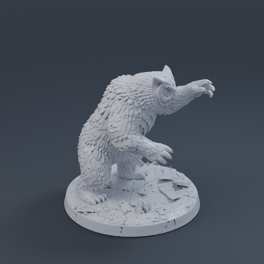Owlbear 3D printable STL miniature