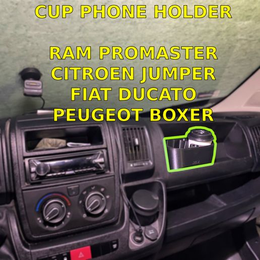 FIAT DUCATO CUPHOLDER CUP PHONE HOLDER CITROEN JUMPER FIAT DUCATO PEUGEOT BOXER RAM PROMASTER