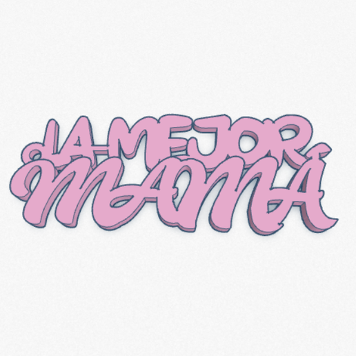 Keychain the best mom 3D model