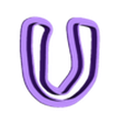 U_Ucase.stl moana alphabet font - cookie cutter alphabet letters - cookie cutter